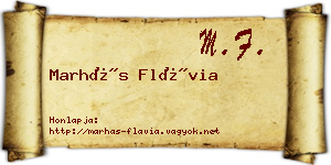 Marhás Flávia névjegykártya